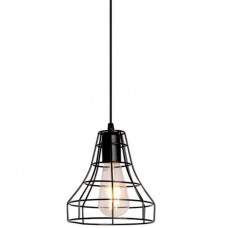 Φωτιστικό Κρεμαστό Μονόφωτο Φ18cm E27 230V Μαύρο 955JILL1/BL